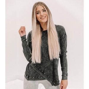 LIVANA Mineral Wash Thermal Long Sleeve Top
